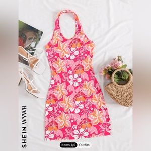 Floral Printed Halter Dress! (MEDIUM)